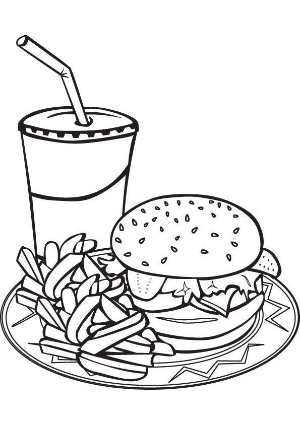 unhealthy foods coloring pages - photo #25