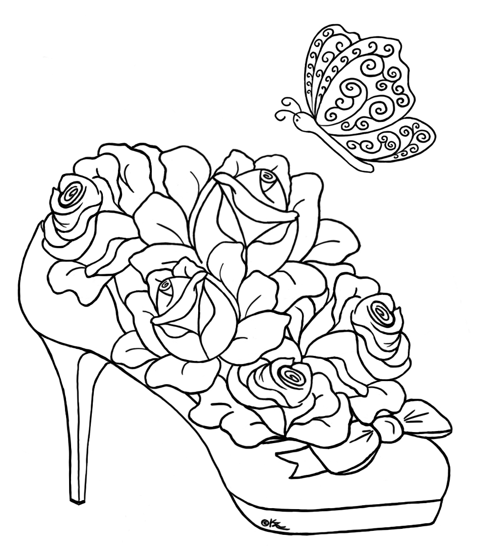 pin dessins à colorier de hearts et roses on pinterest