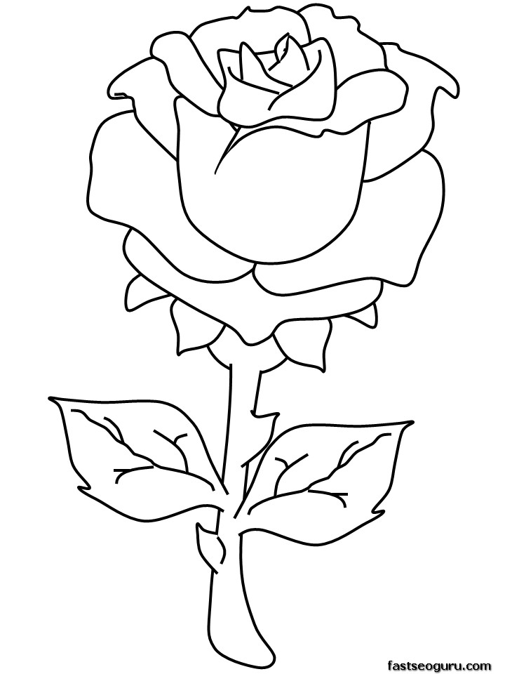 valentines day rose dessins à colorier à imprimer dessins à colorier pour enfants