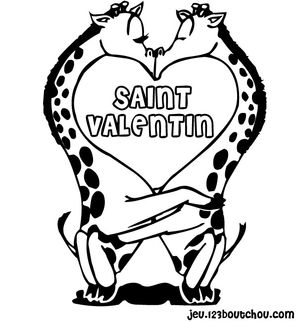 Dessin #11016 - Coloriage saint-valentin gratuit a imprimer et colorier