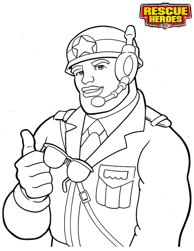 Dessin #15483 - Coloriage de sauveteur à imprimer