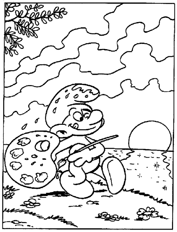 Coloriage schtroumpf gratuit - dessin a imprimer #86