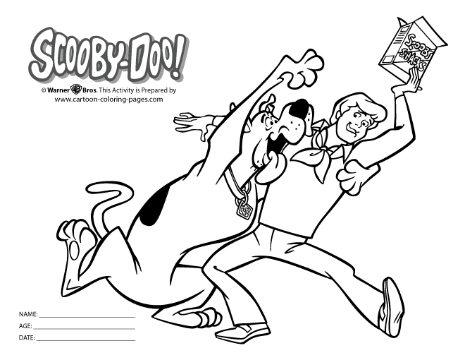 valentine scooby doo coloring pages - photo #17