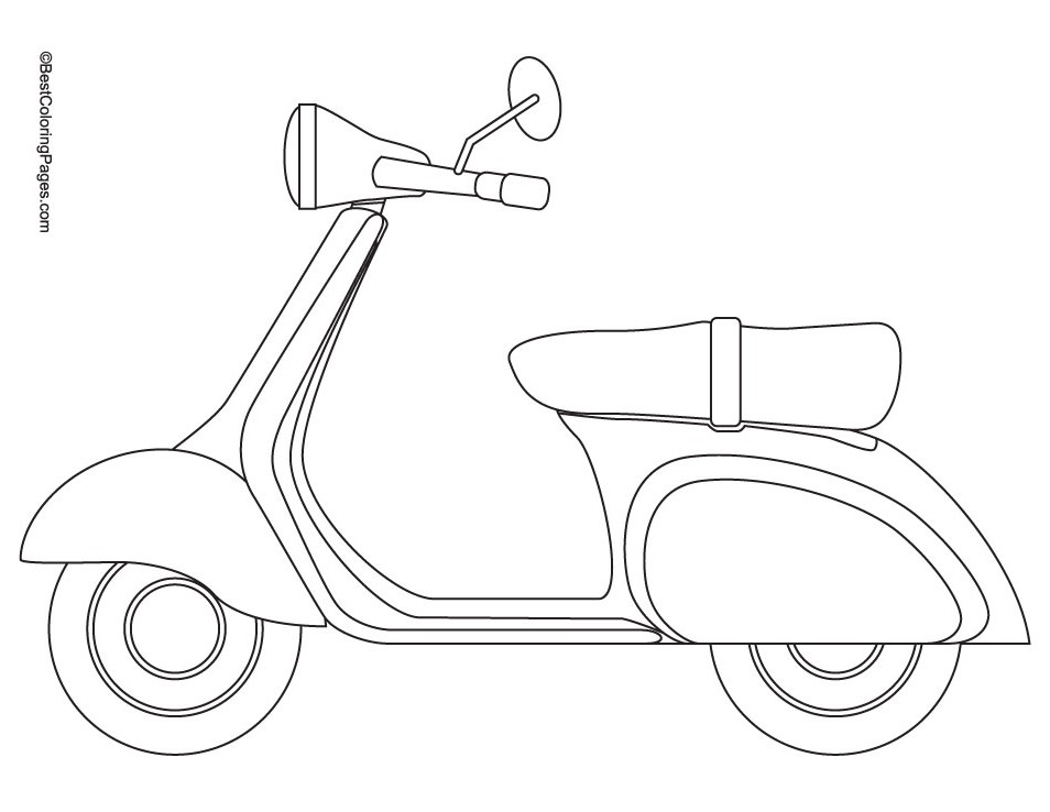 Dessin #16749 - jeux de coloriage scooter