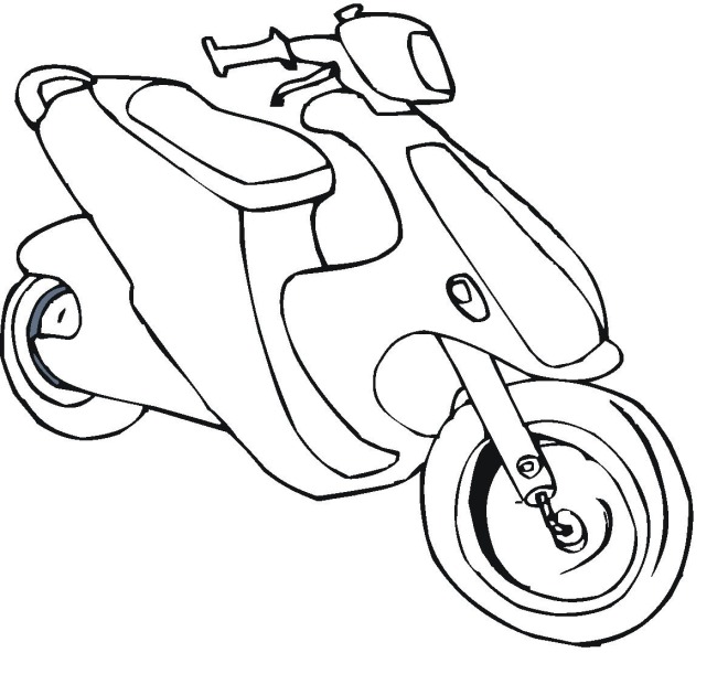 Dessin #16752 - dessin gratuit de scooter a imprimer