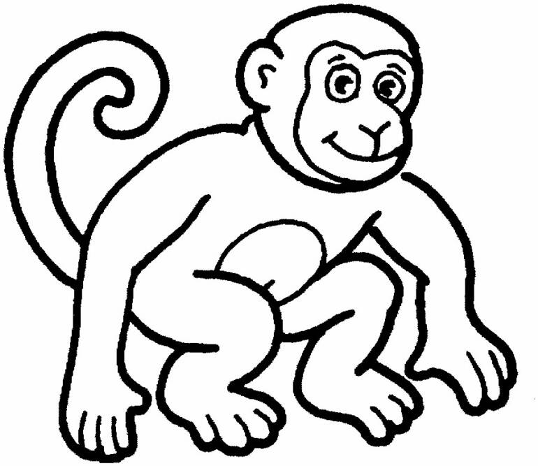Dessin #13760 - dessin de singe à imprimer