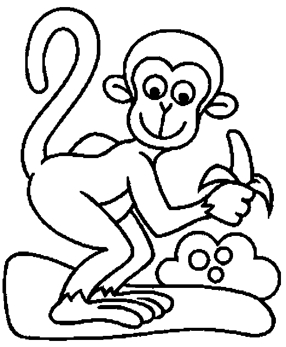Dessin #13764 - Une Jolie image de singe à colorier et imprimer