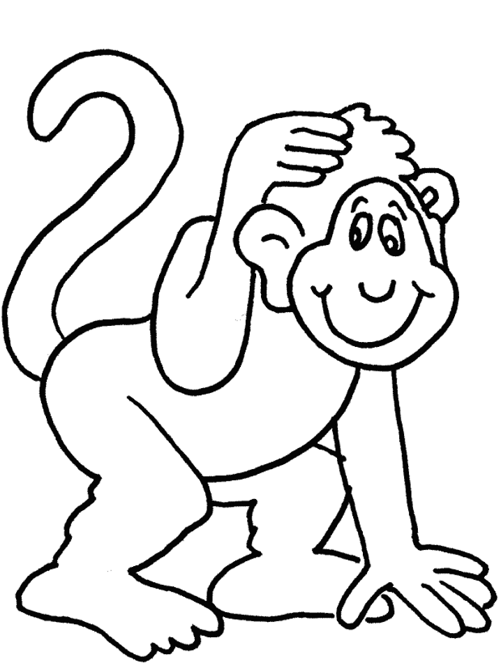 Dessin #13765 - coloriage de singe imprimer et colorier