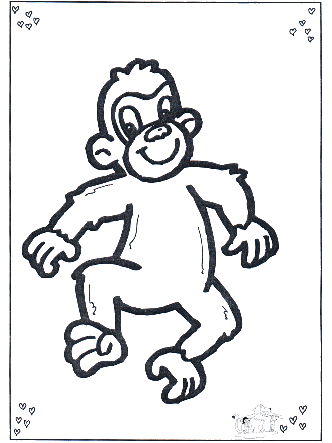 Dessin #13782 - dessin de singe gratuit a imprimer et colorier