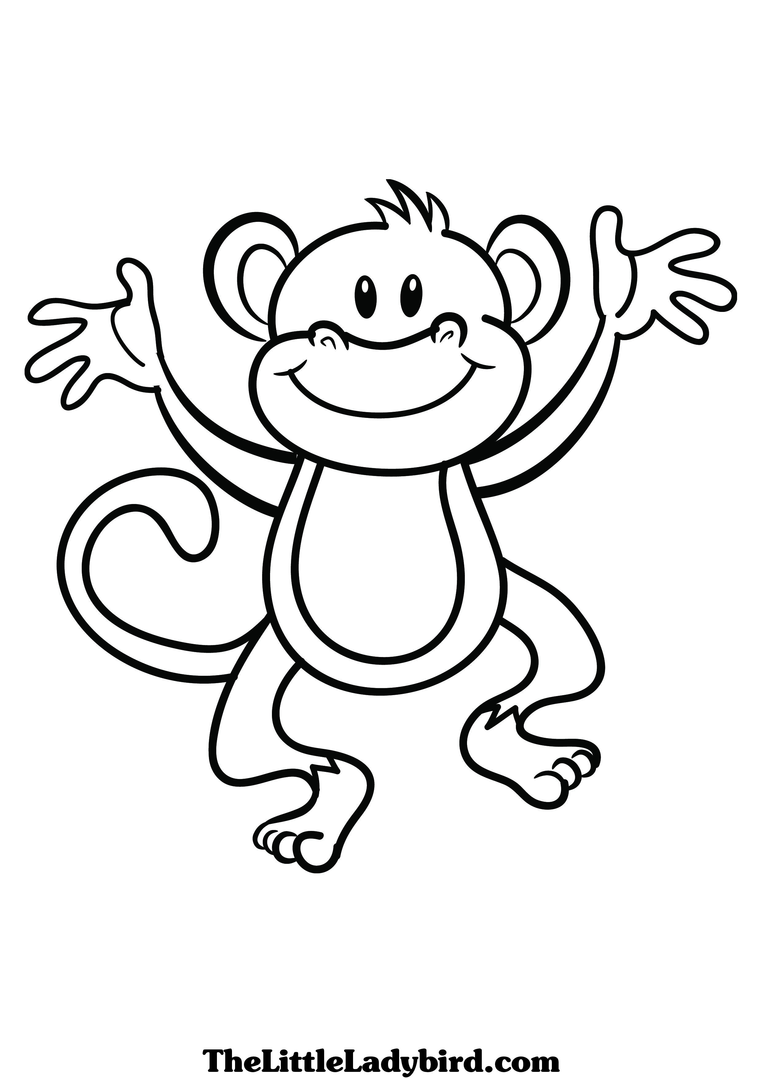 Dessin #13787 - dessin de singe à colorier et imprimer
