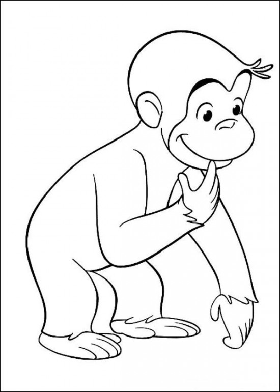 Dessin #13788 - Coloriage gratuit de singe à imprimer