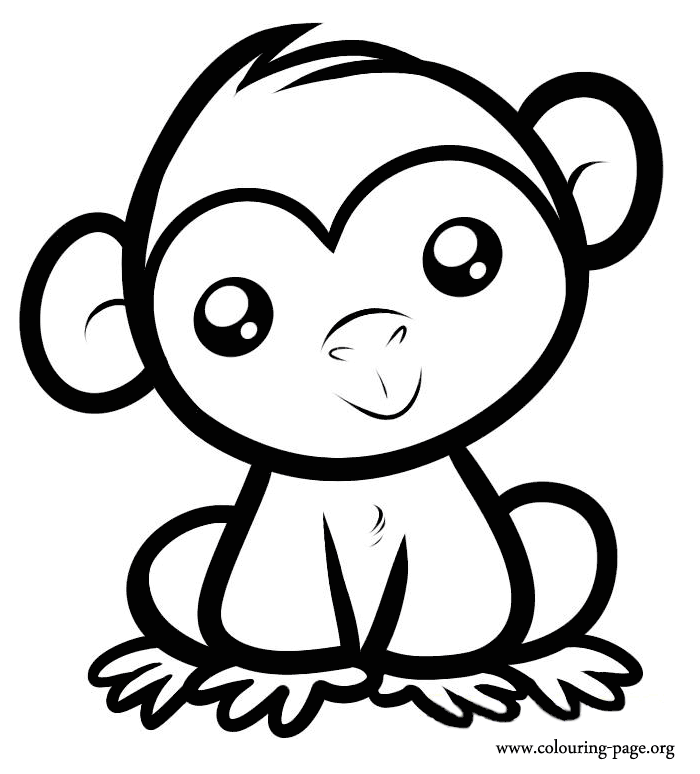 Dessin #13789 - Dessin de singe gratuit a imprimer et colorier