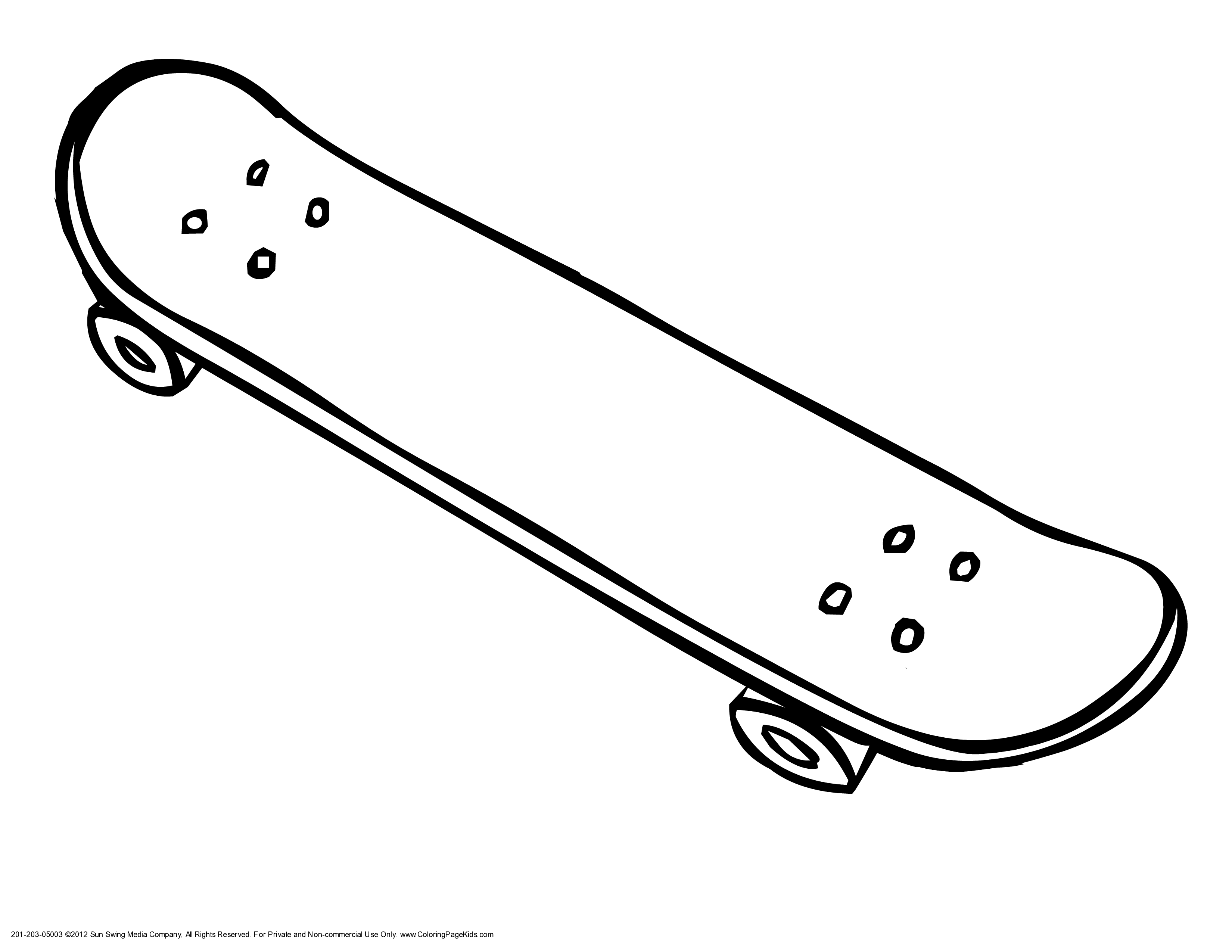 Dessin #16755 - coloriage de skateboard 