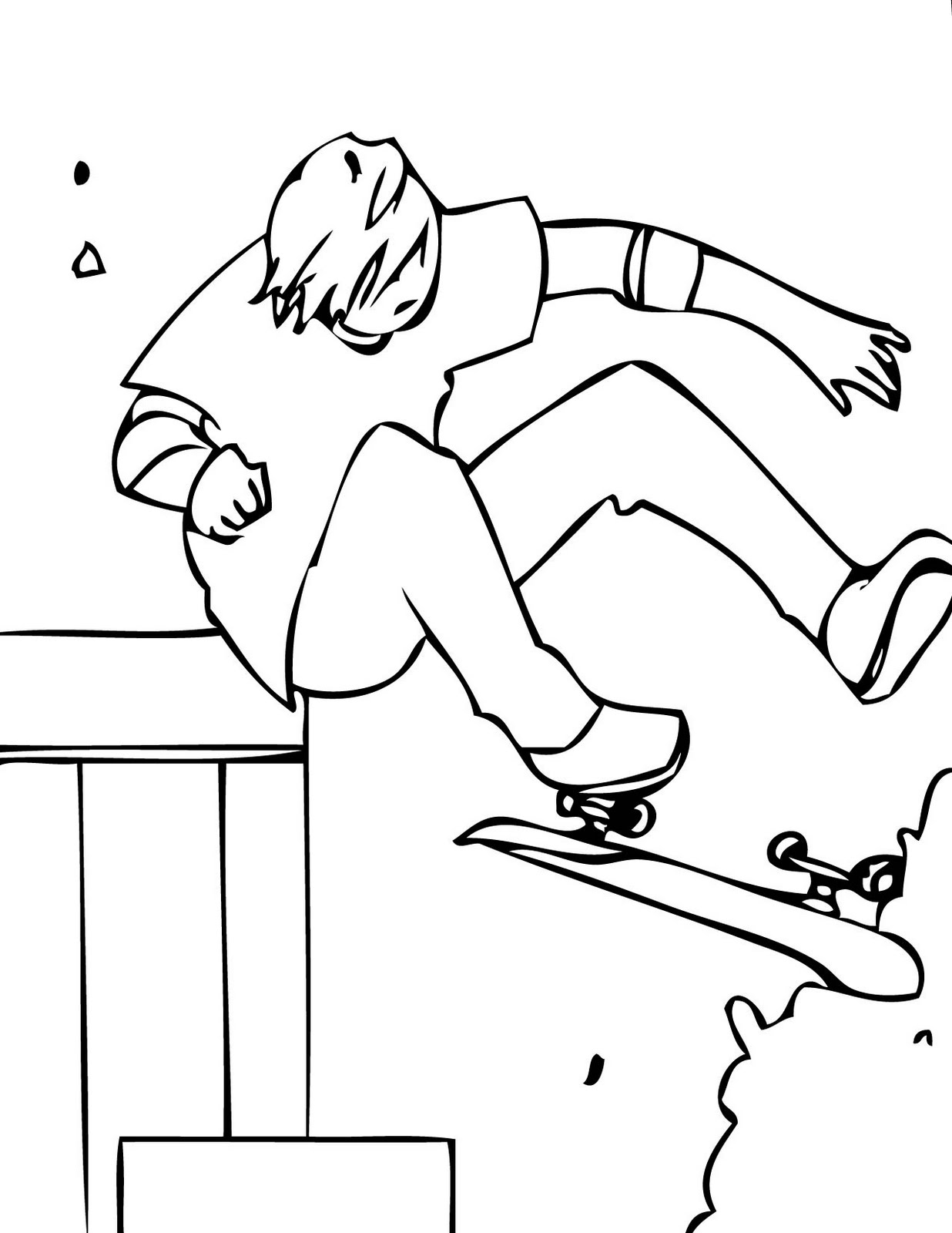 Dessin #16757 - Coloriage skateboard