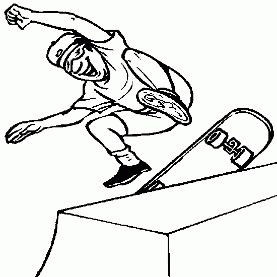 Dessin #16760 - coloriage skateboard