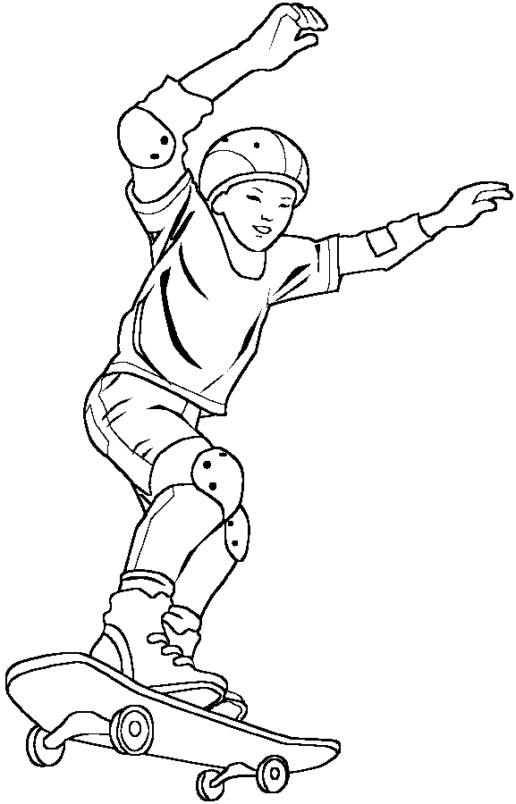 Dessin #16762 - dessin de skateboard à imprimer