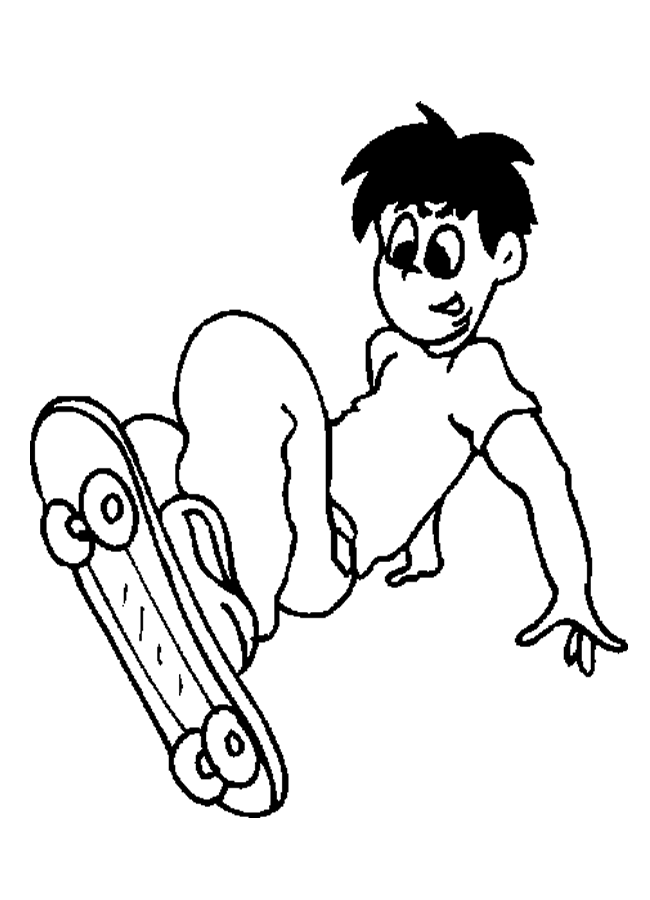 Dessin #16766 - Coloriage de skateboard 