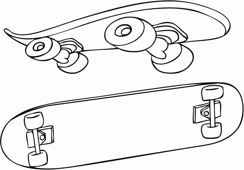 Dessin #16772 - dessin de skateboard imprimer et colorier