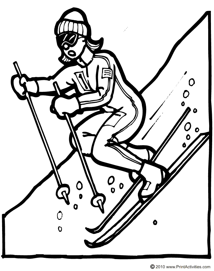 Image #17502 - Coloriage ski gratuit