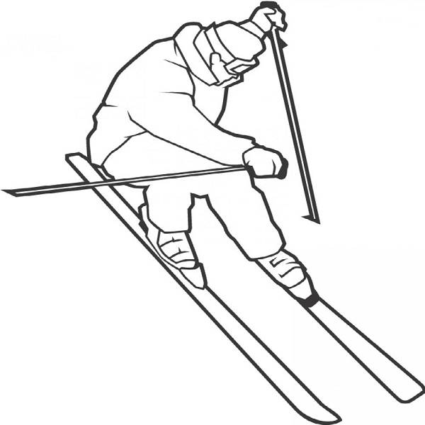 Image #17520 - Coloriage ski gratuit
