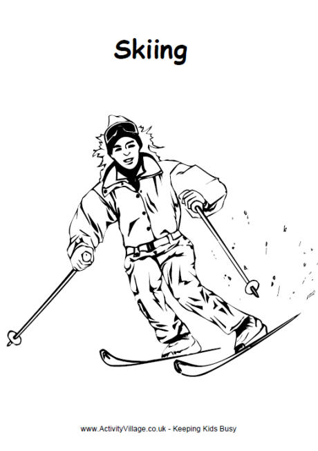 Image #17521 - Coloriage ski gratuit