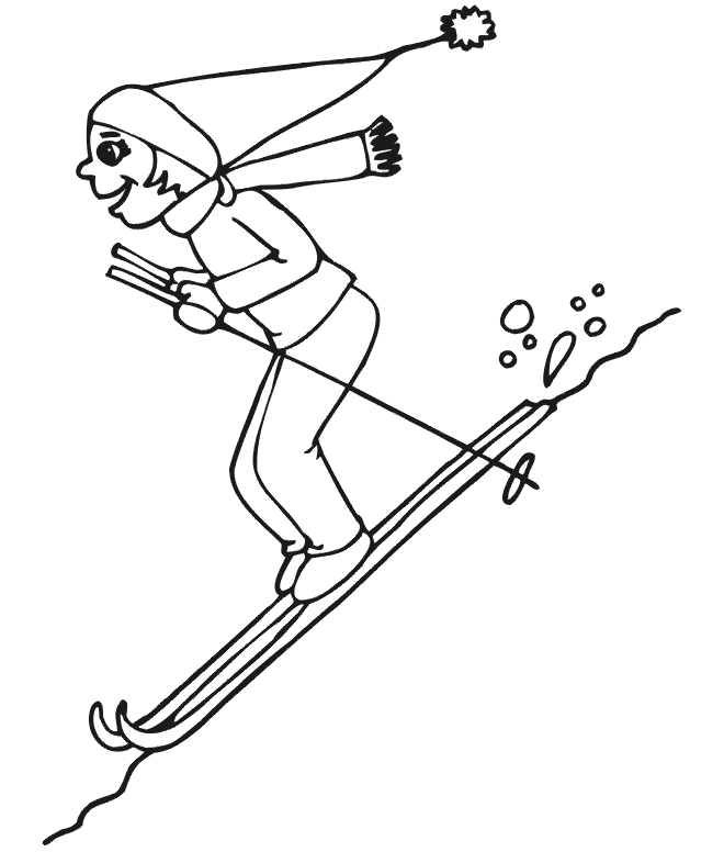 Image #17529 - Coloriage ski gratuit
