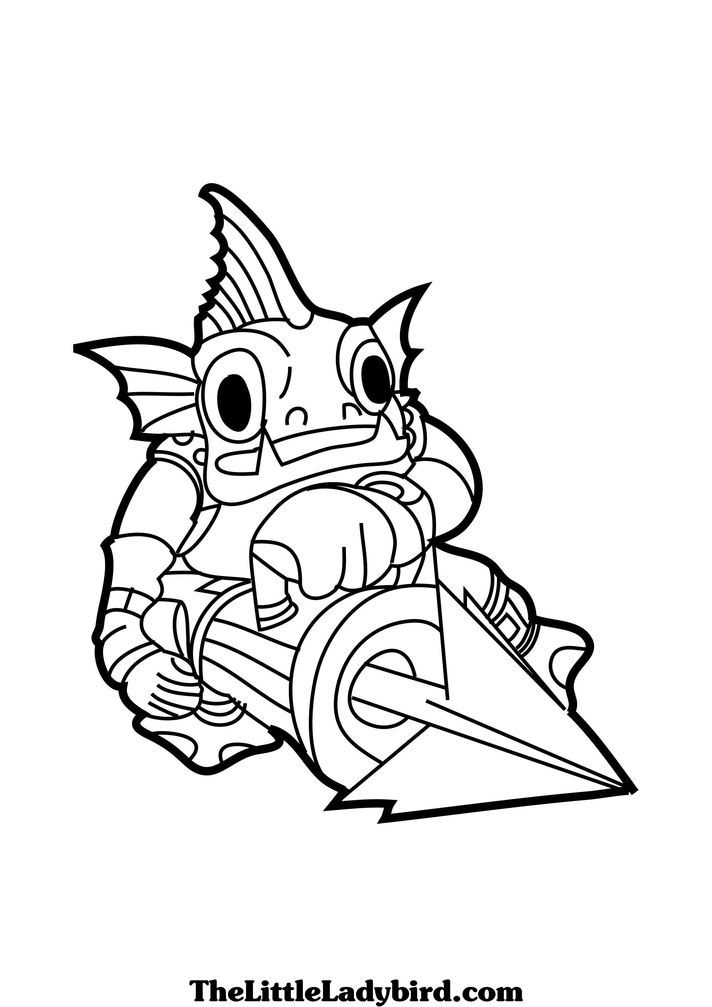 150 Simple Skylanders Gill Grunt Coloring Pages for Adult