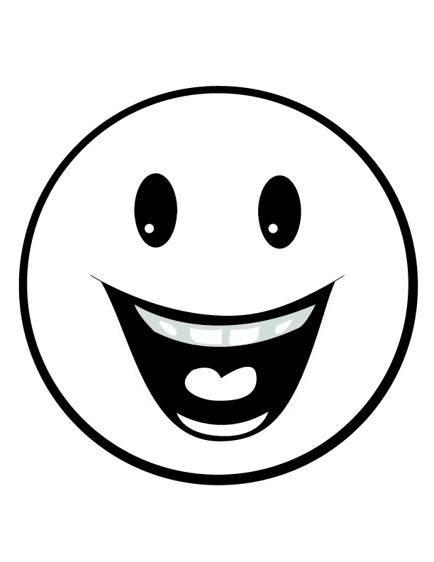 free happy face clipart black and white - photo #32