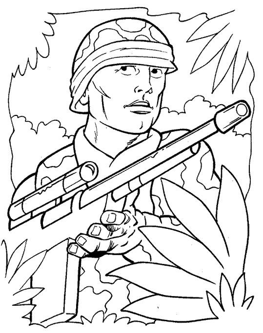 Dessin #15494 - image de soldat a colorier