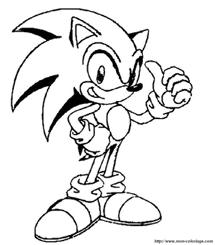 Coloriage de Sonic #19 - Cliquez pour imprimer Dessin de sonic a colorier et imprimer