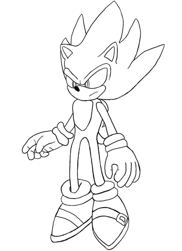 Dessin de sonic à colorier et imprimer
