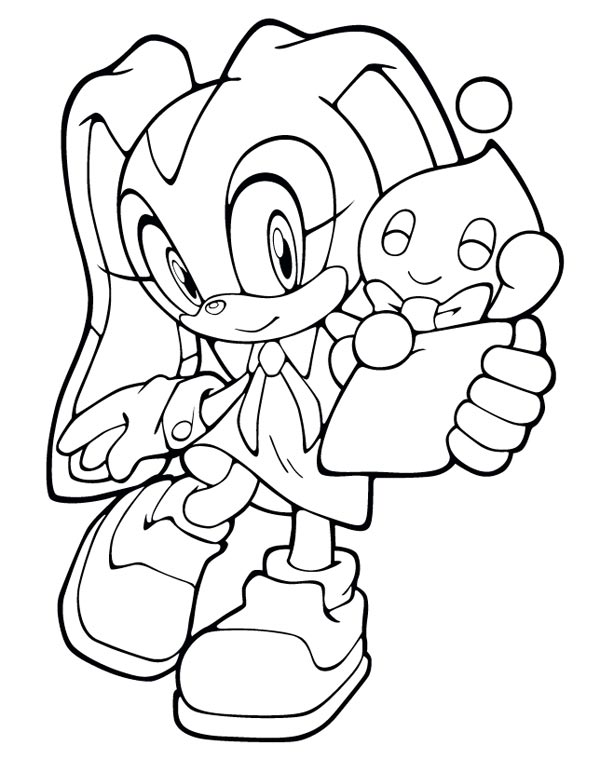 Coloriage de Sonic #32 - Cliquez pour imprimer  Image de sonic a colorier