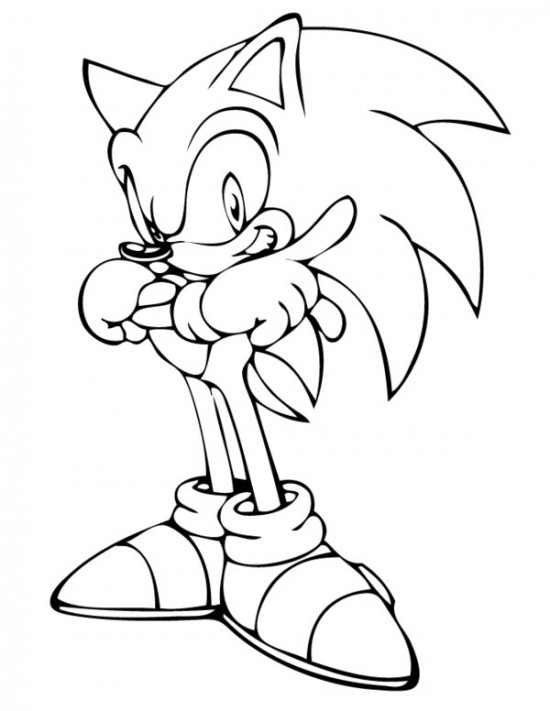 Coloriage de Sonic #33 - Cliquez pour imprimer  Dessin de sonic imprimer et colorier