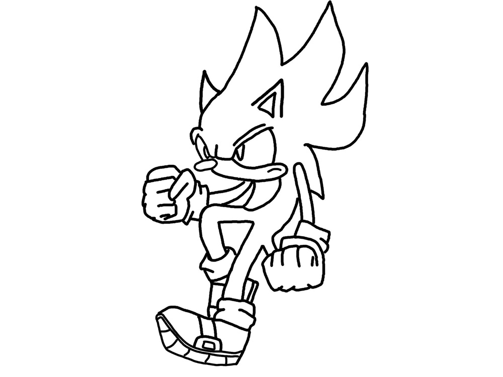 Coloriage de Sonic #37 - Cliquez pour imprimer  Coloriage sonic imprimer et colorier