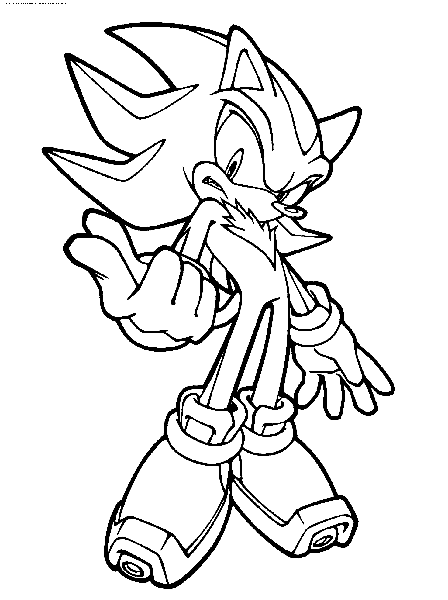 Coloriage de Sonic #39 - Cliquez pour imprimer  Coloriage de sonic gratuit à imprimer