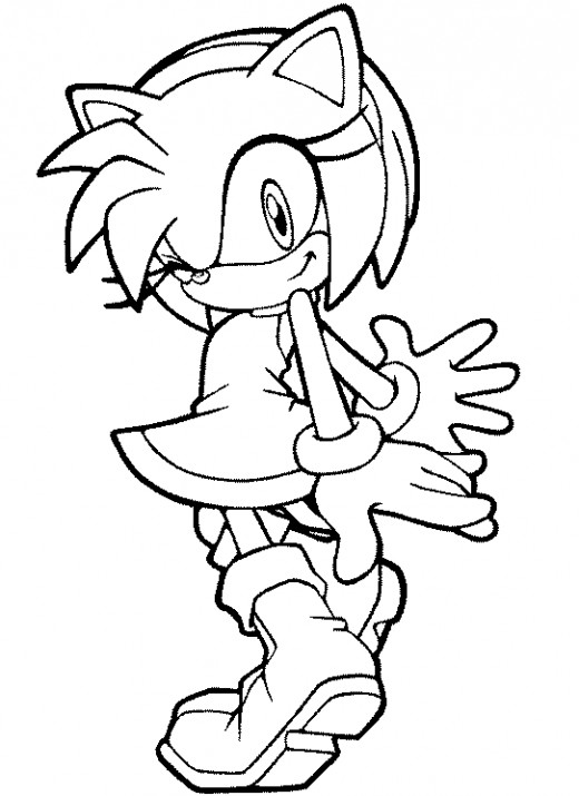 Coloriage gratuit de sonic à imprimer