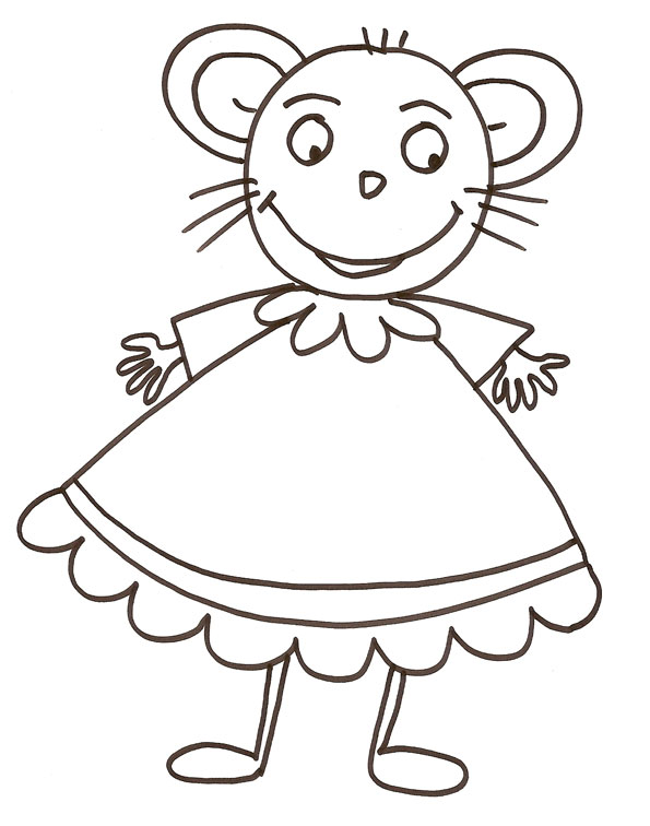 Dessin #13814 - coloriage de souris à imprimer