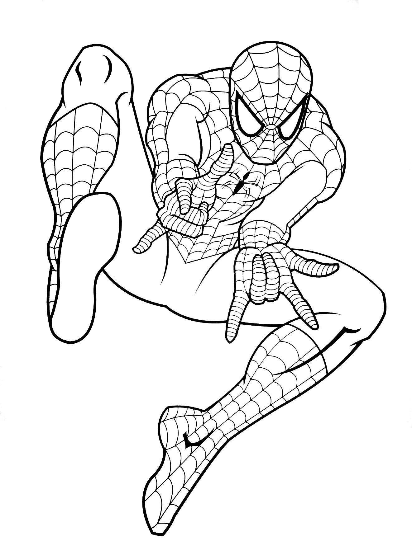 coloriage spiderman gratuit gratuit à imprimer