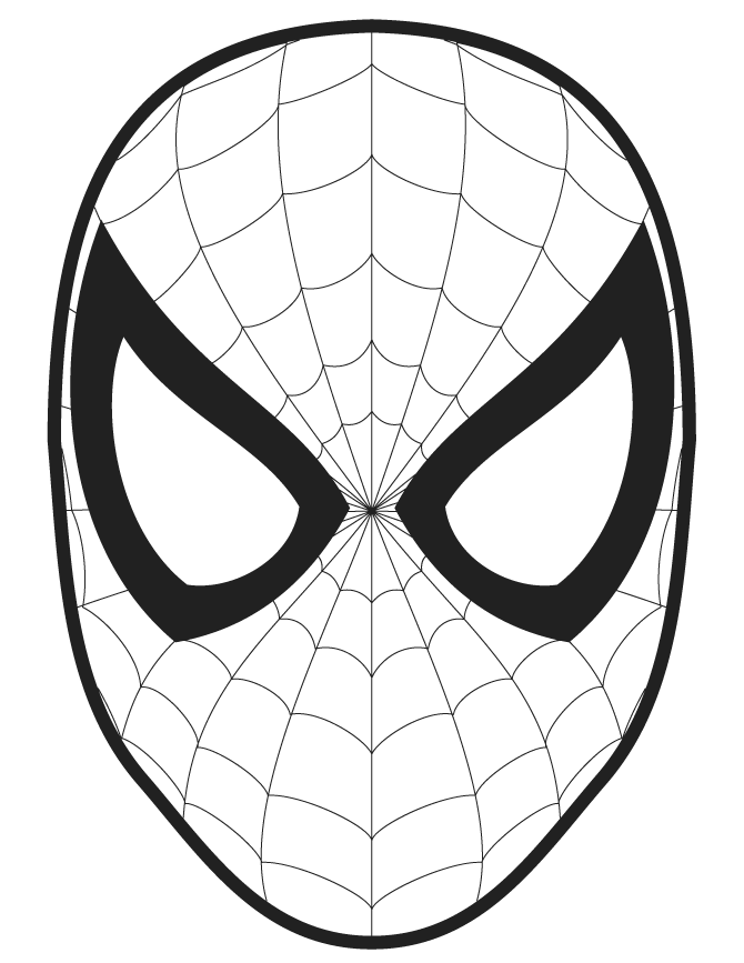 spider man face template cut out dessin à colorier hm dessins à colorier