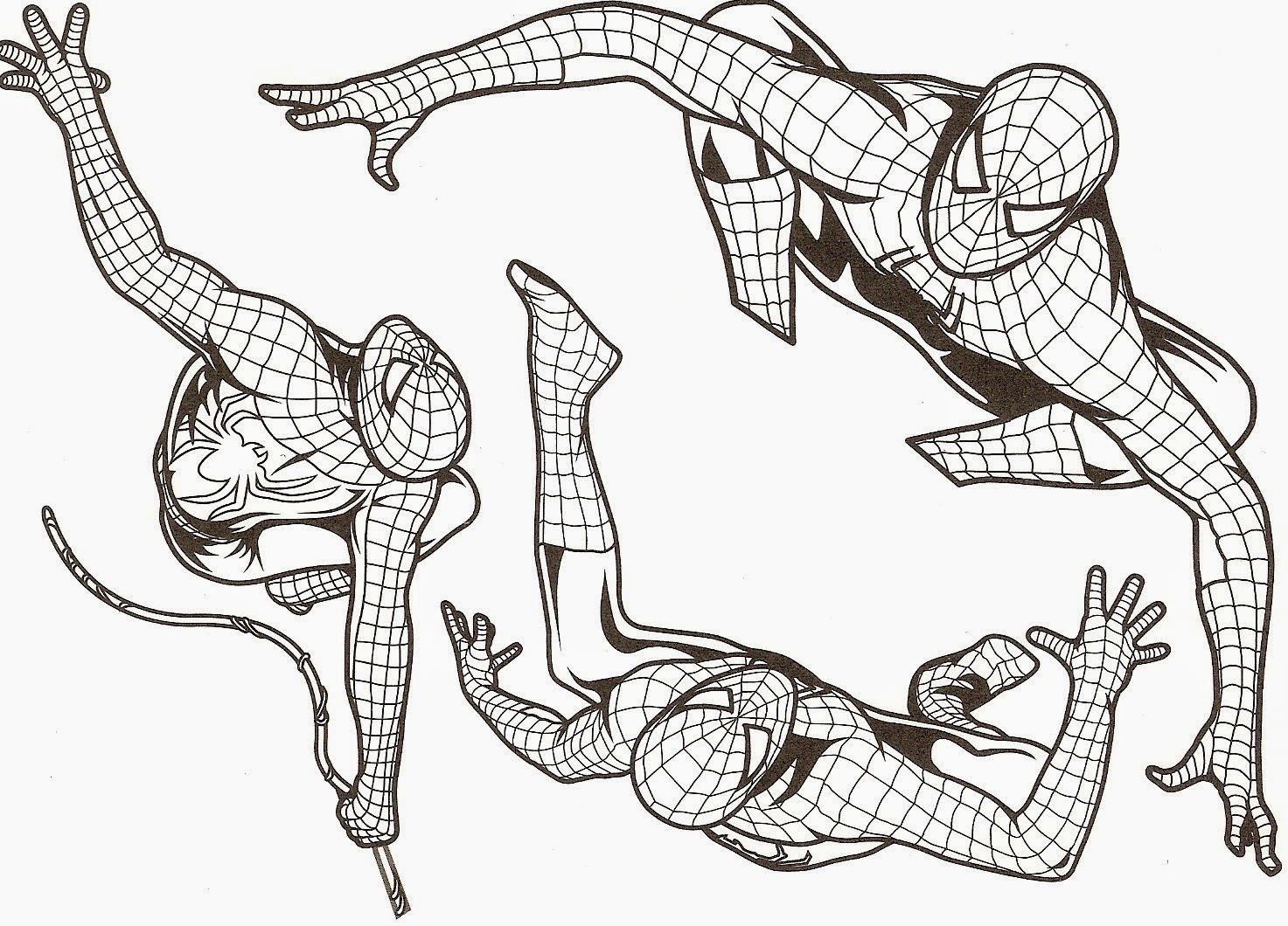 un dessin de spider-man à imprimer