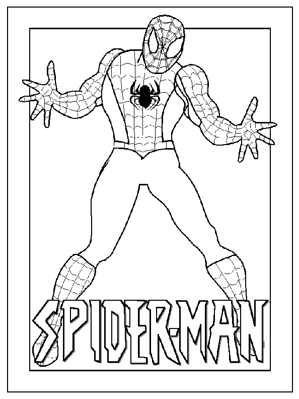 coloriage spiderman à colorier 