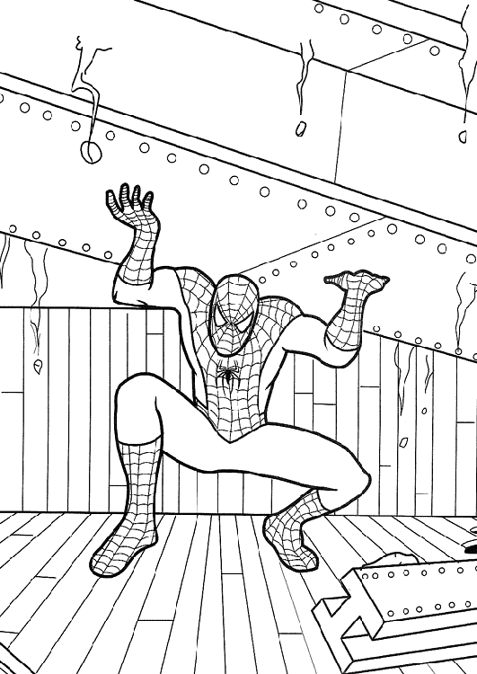 coloriages super heros spiderman