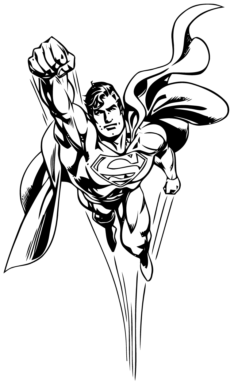 pour imprimer simplement le coloriage superman