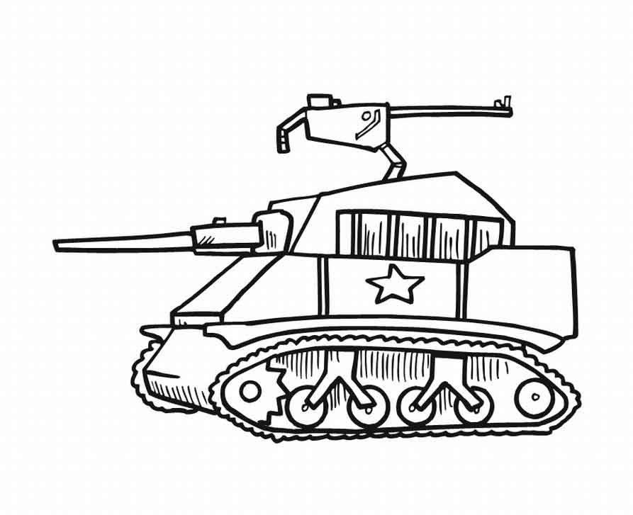 Dessin #16820 - Image de tank a dessiner