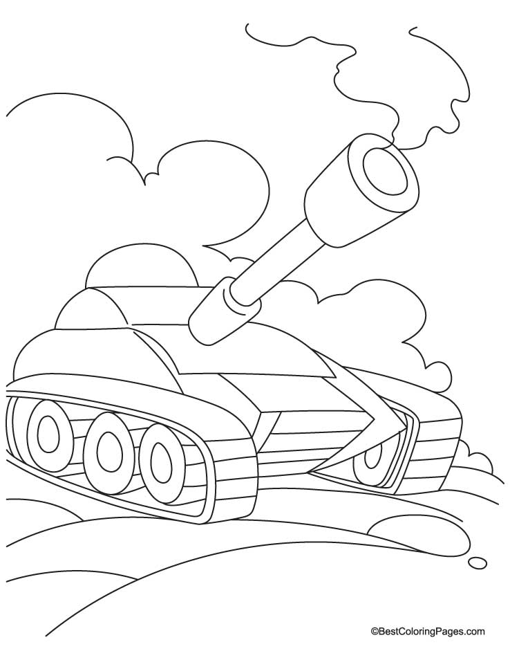 Dessin #16842 - jeux de coloriage tank a colorier