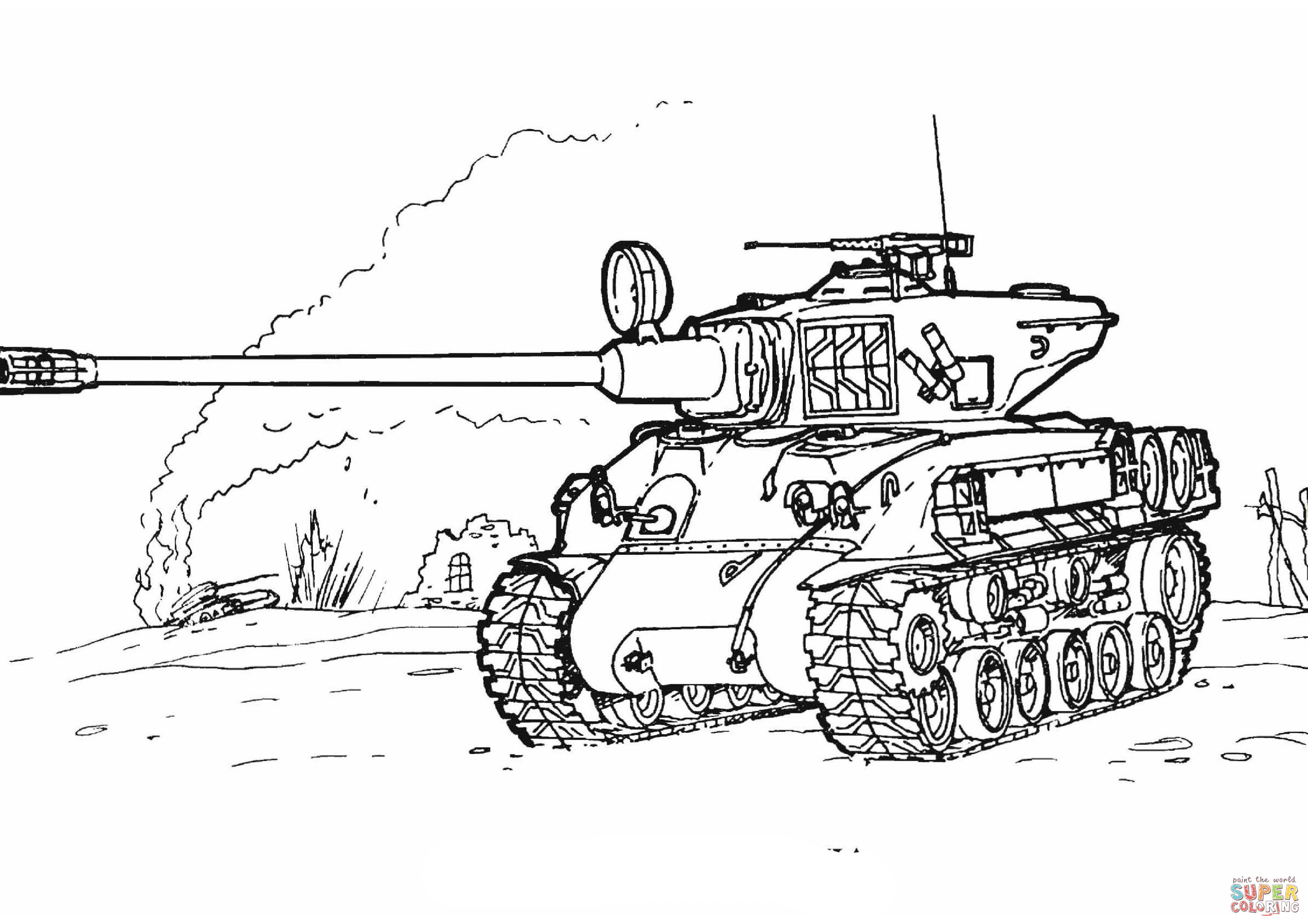 Dessin #16844 - Dessin gratuit de tank à imprimer