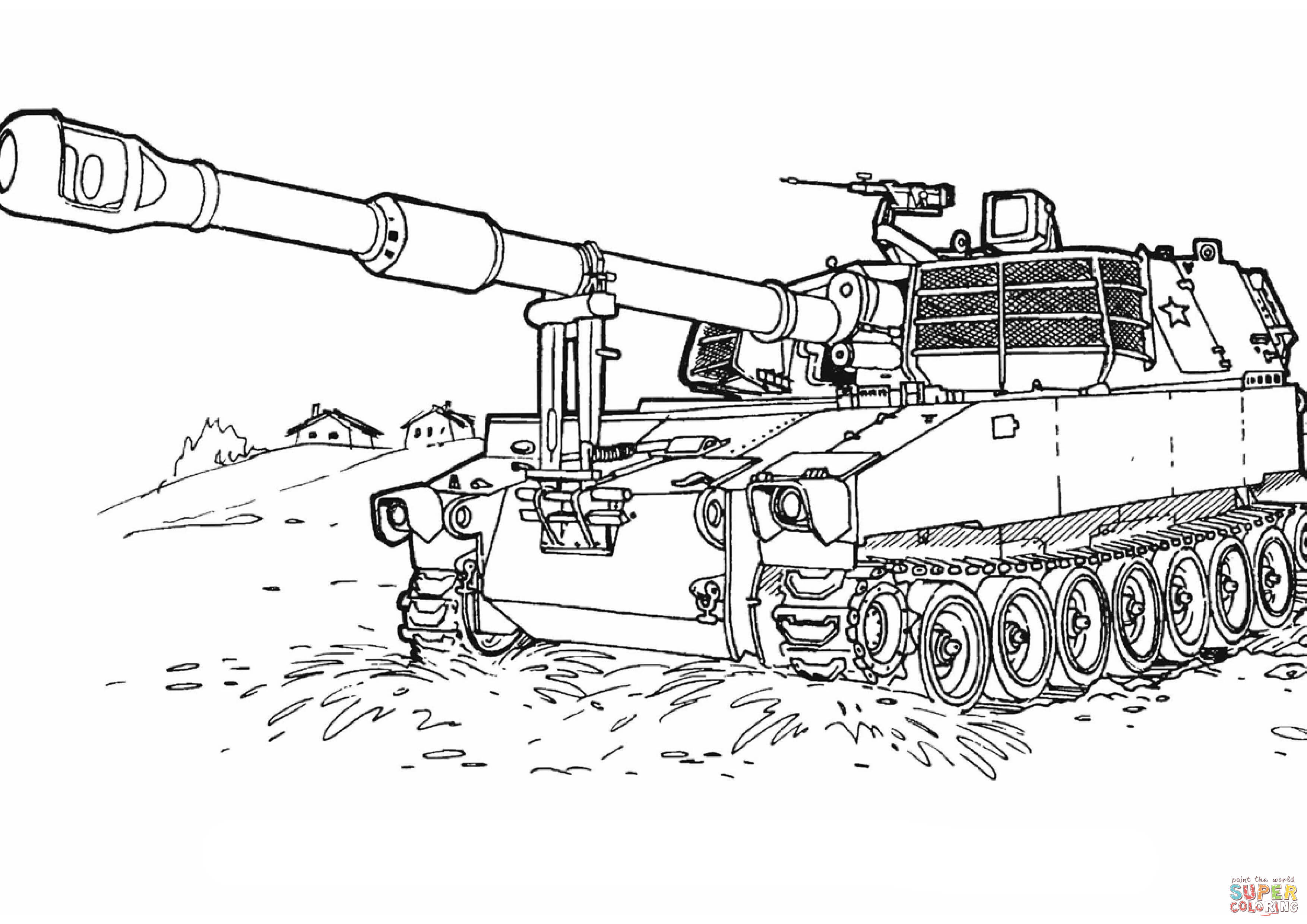 Dessin #16847 - image de tank a dessiner