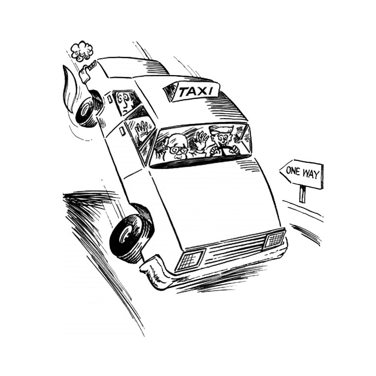 sélection de dessins de coloriage taxi à imprimer sur