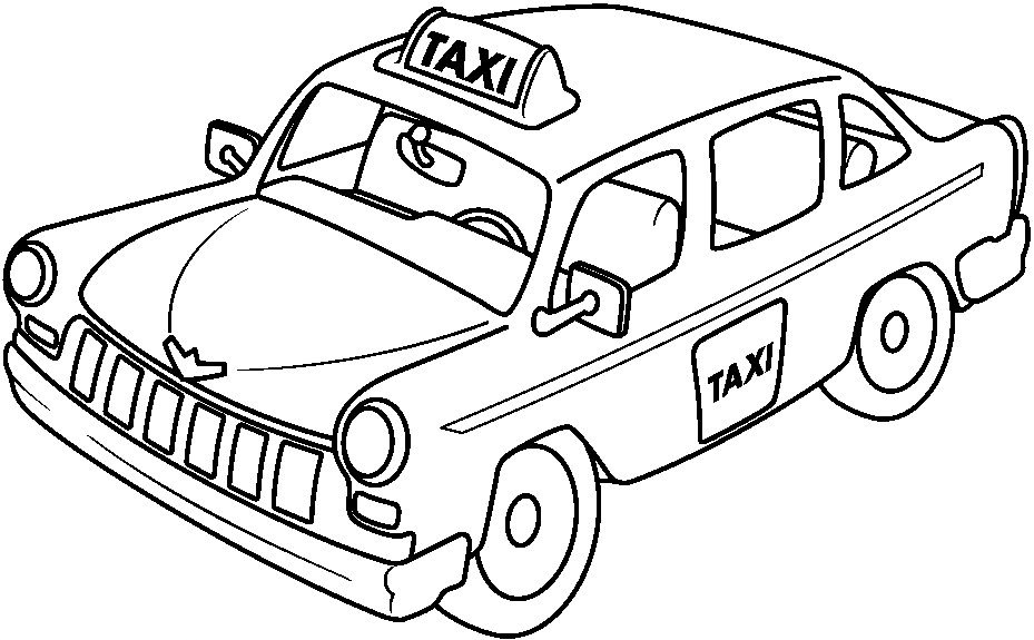 Image #18207 - Coloriage taxi gratuit