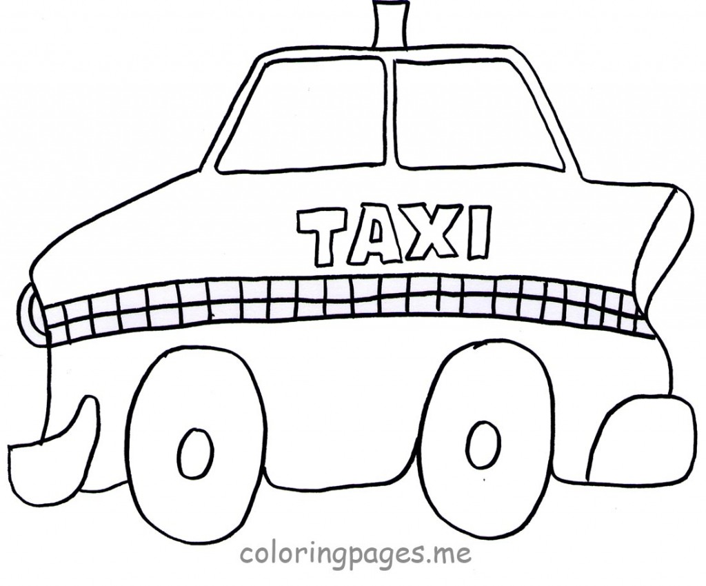 Image #18213 - Coloriage taxi gratuit